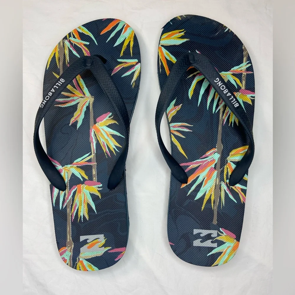 Billabong Mens Tide Sandals Flip Flops Bird of‎ Paradise Size Large